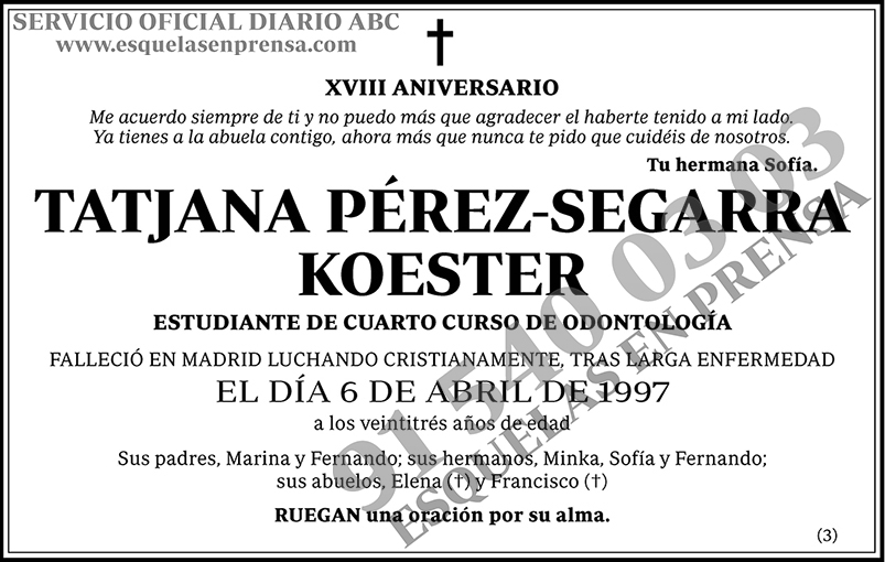 Tatjana Pérez-Segarra Koester